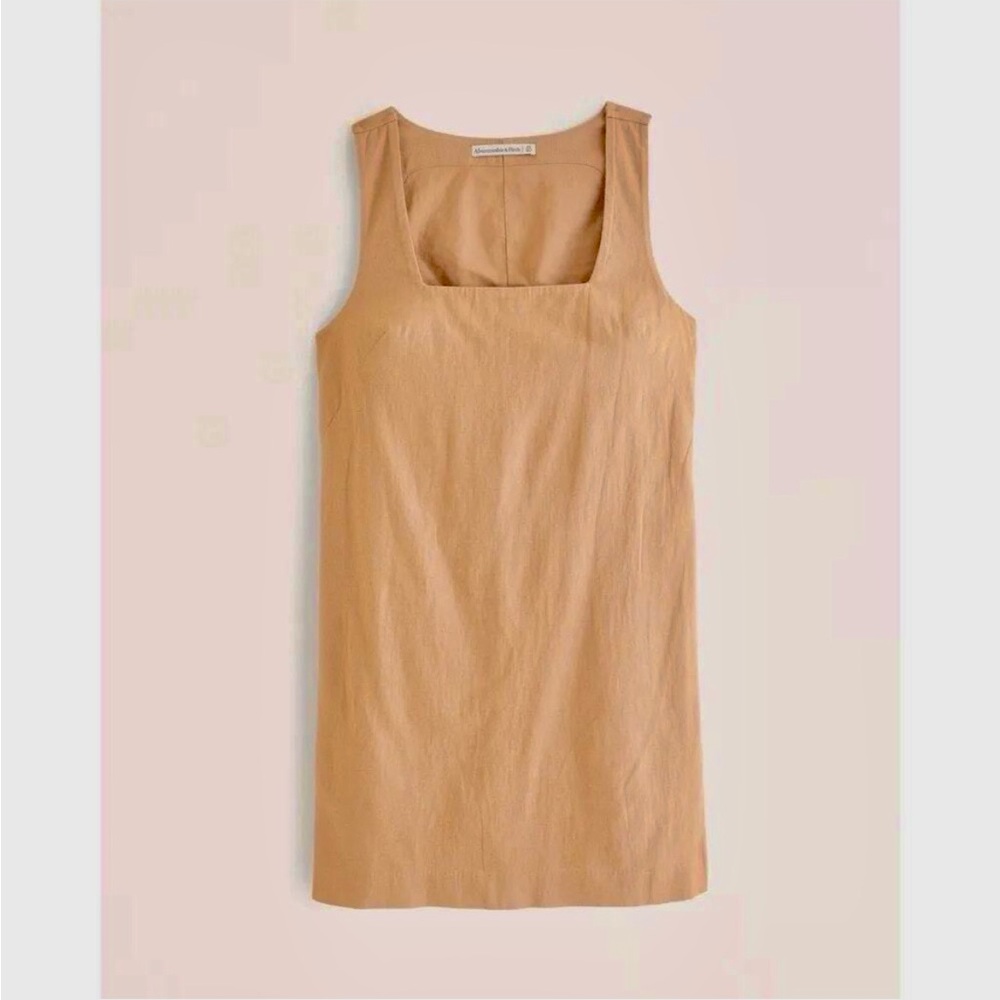 NWT Linen Tan Abercrombie Mini Dress